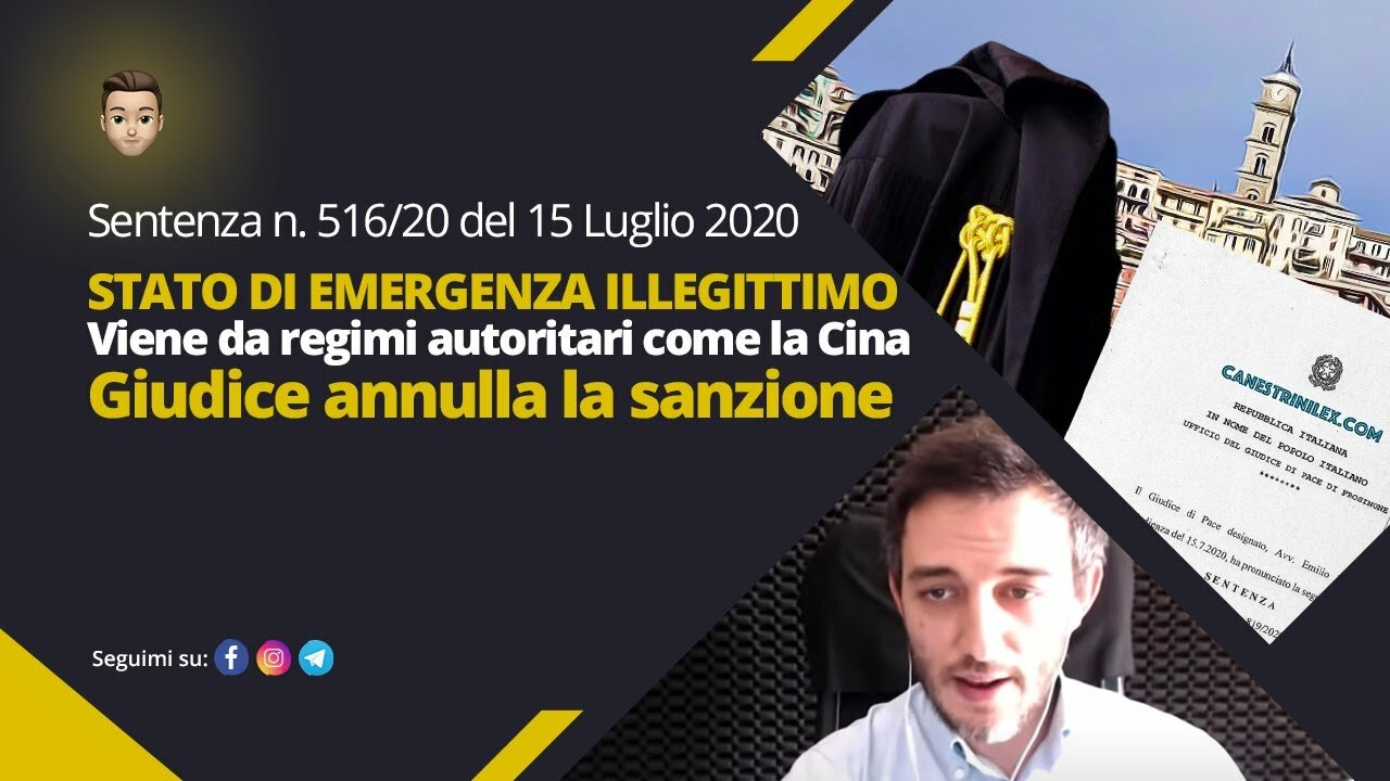 STATO DI EMERGENZA ILLEGITTIMO