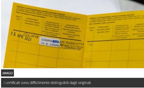 Certificati vaccinali falsi. Germania, ‘150 euro’: il mercato nero dei certificati vaccinali