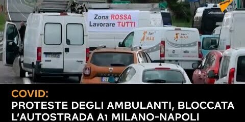 Venditori ambulanti in protesta