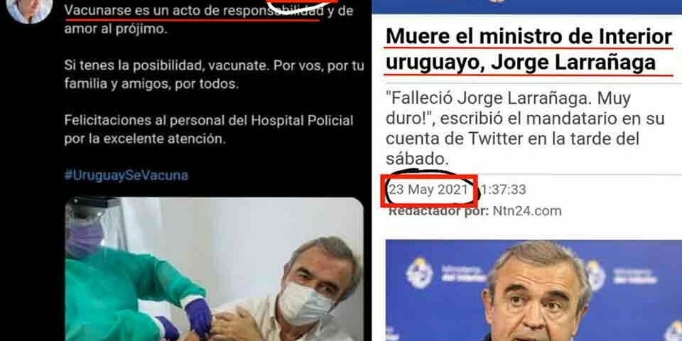 Muore il ministro degli Interni Uruguaiano Jorge Larrañaga