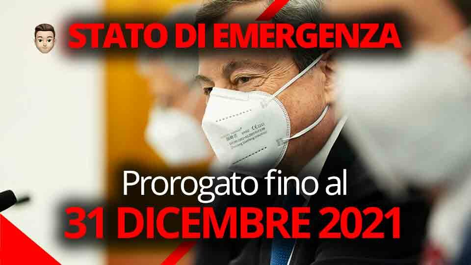 Stato di emergenza prorogato fino al 31 Dicembre 2021. Draghi verso il Si
