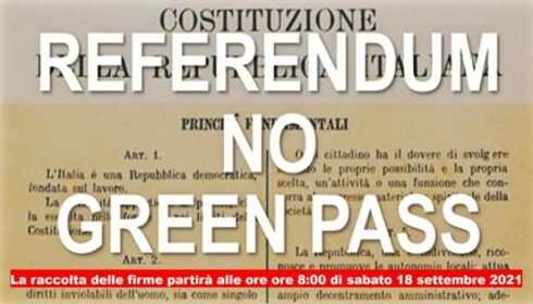 REFERENDUM CONTRO IL GREEN PASS - Giurista Mattei: ‘il potere ricatta i cittadini’