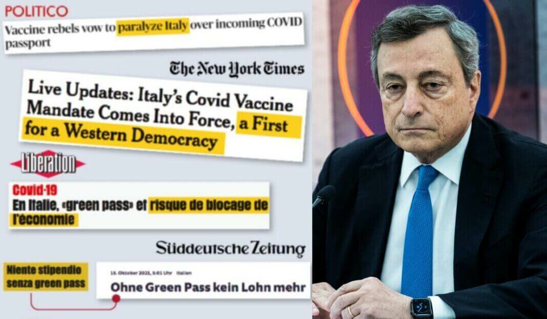 La stampa estera contro Draghi sul green pass: “Misure degne di una democrazia?”