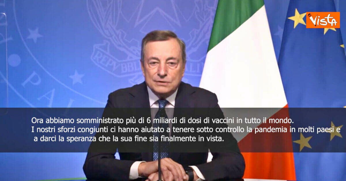 DRAGHI ANNUNCIA FINE PANDEMIA: “Fine della pandemia è finalmente in vista”