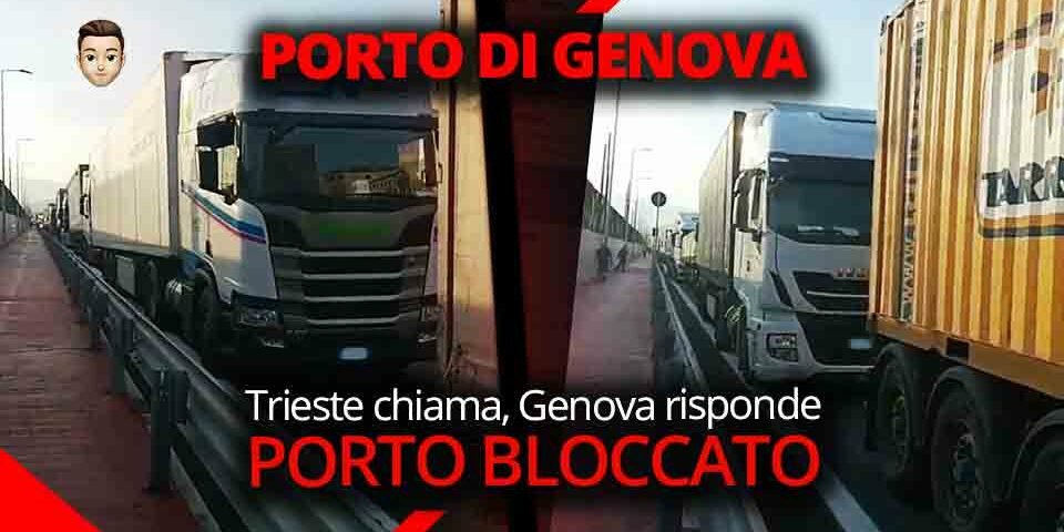 Porto di Genova Sampierdarena bloccato ad oltranza contro l'obbligo del Green Pass per lavorare