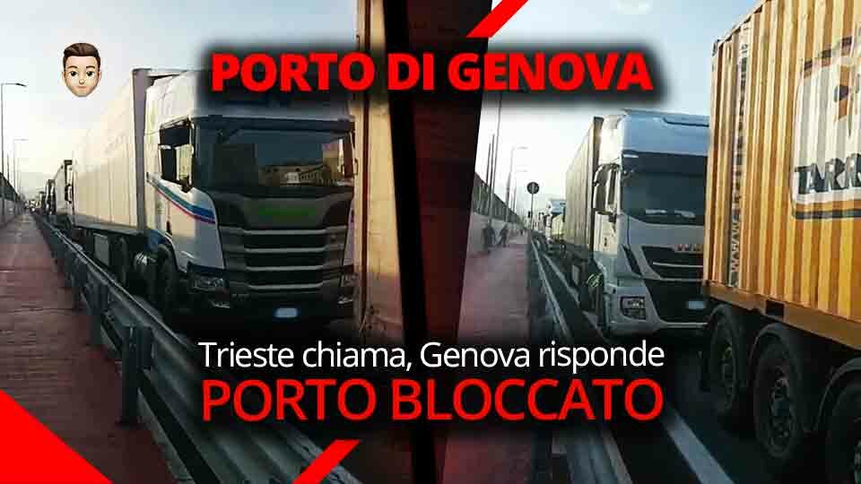 Porto di Genova Sampierdarena bloccato ad oltranza contro l'obbligo del Green Pass per lavorare