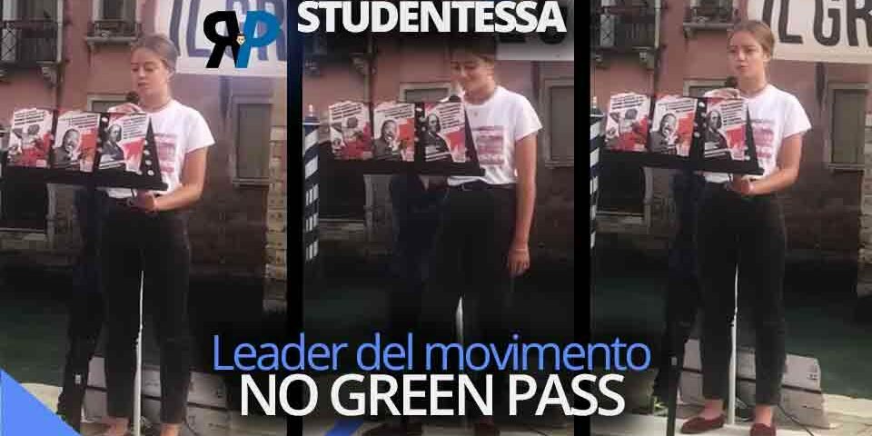 Straordinario intervento di una studentessa leader del movimento NO green pass dell'università di Venezia