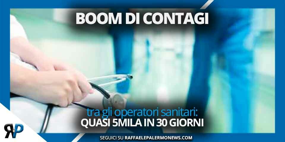 Boom di contagi tra gli operatori sanitari: quasi 5mila in 30 giorni