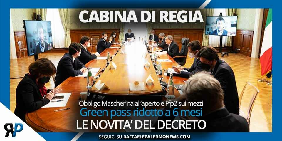 Obbligo Mascherina all’aperto e Ffp2 sui mezzi, Green pass ridotto a 6 mesi e caffè al banco con il vaccino. Le novità del decreto