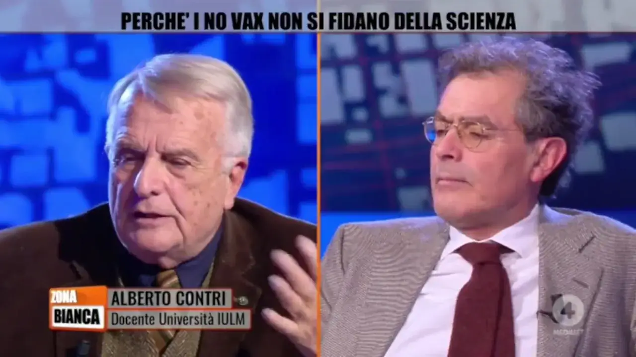 Il Prof. Contri li demolisce in diretta citando i crimini della Pfizer