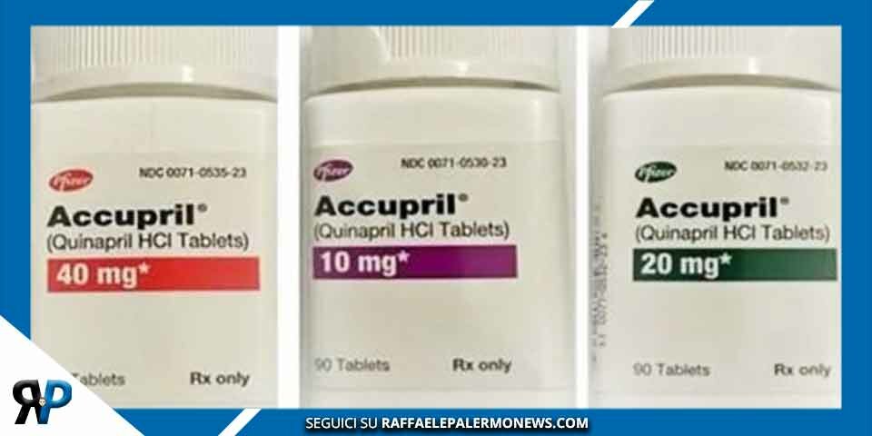Pfizer, ritirato farmaco per la pressione Accupril: “rischi cancerogeni”
