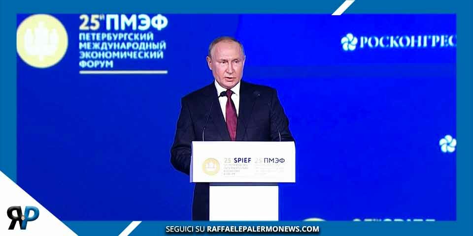 Discorso di Putin al Forum economico di San Pietroburgo&nbsp;(Video)