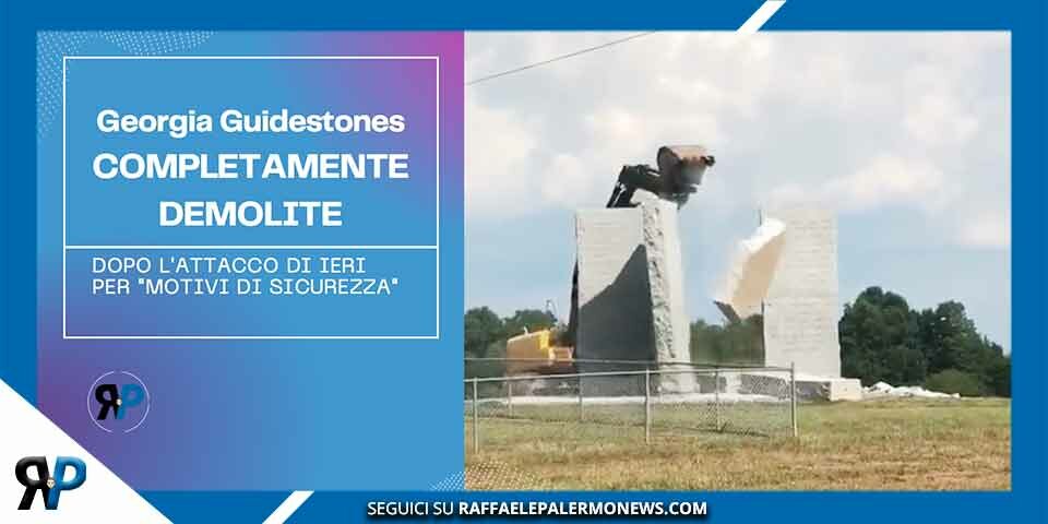 Georgia Guidestones COMPLETAMENTE distrutte dopo l'attacco di ieri per "MOTIVI DI SICUREZZA" VIDEO
