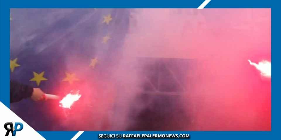 1 maggio, Torino: bruciate bandiere Usa, Nato e UE