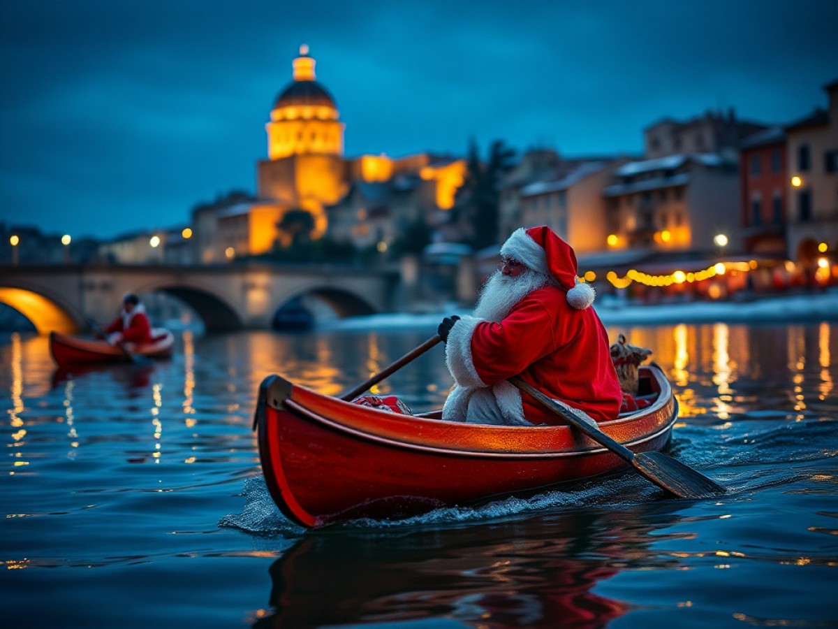 Babbo Natale in canoa sul Tevere, torna la manifestazione a città di Castello