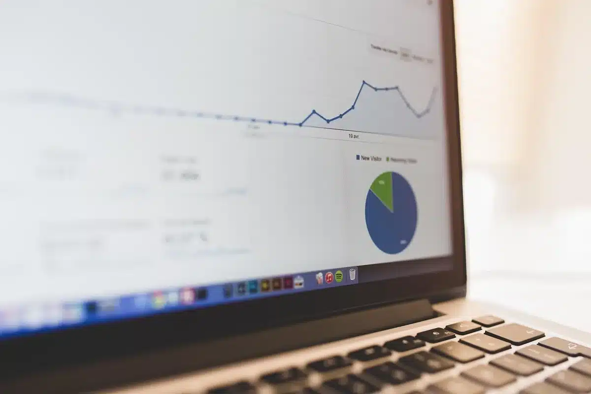 Grafico di crescita finanziaria e performance aziendale in rialzo