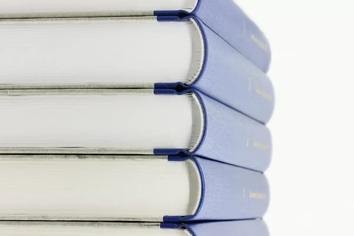 Più diari scolastici con copertine diverse impilati