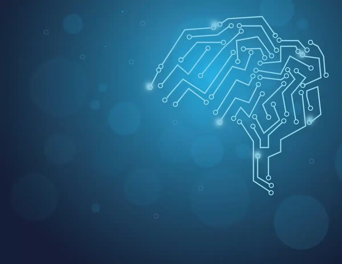 Rappresentazione digitale di intelligenza artificiale con dati e reti neurali