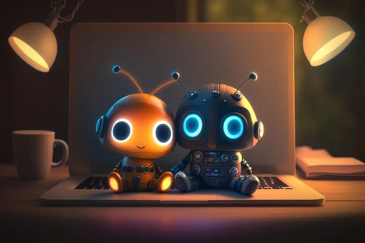 Schermo con grafici e icone di intelligenza artificiale che rappresentano l'impatto economico